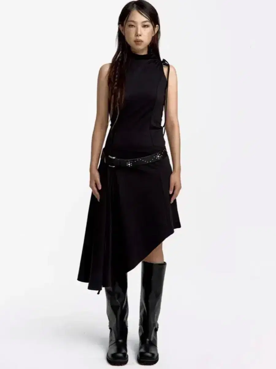 카시코 드레이프 원피스 Asymmetric draped dress 드레스